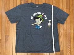 New Disney Pinocchio it Wasnt Me Men’s Gray Tee T-shirt Shirt Sz 3XL (54-56)
