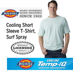 DICKIES Fast Dry Shirt MENS 2XL XXL Green Outdoor UV 30 Cooling Fitness Fish NWT
