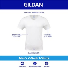 Camisetas De Cuello En V Surtidas Para Hombres Multicolor Large (Paquete De 5)