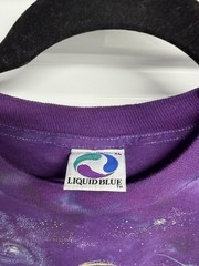 Vintage 1992 Liquid Blue GALAXY Tie Dye T-Shirt Mens XL Hippie Rave Single 90s