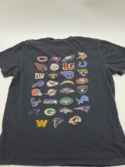 Team Apparel Football T-Shirt Men Large Black AOP Teams Tee.#39706