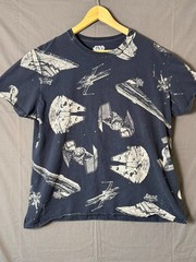 Star Wars Mad Engine Spaceship All Over Print T-Shirt Navy Men’s XL