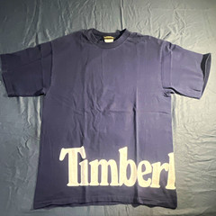 Timberland Men’s L Regular Blue Cotton Graphic Logo Crew Neck Short Sleeve Tee