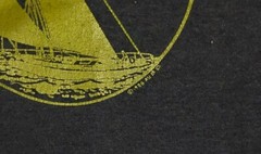 Vintage 80s Beach And Social Club Houghton Michigan Print T Shirt Sailboat USA