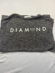 Diamond Supply Co. Gray Heather Speckled Graphic Logo Crewneck
