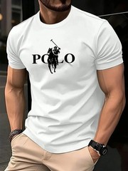 Men’s Summer Casual Business Short Sleeved Round T-shirt, Simple Fashionable
