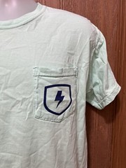Comfort Colors T-Shirt Medium Pocket Double Sided Teal “Defender Outdoors”