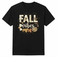 Fall Vibes Autumnal Leaves And Acorns Botanical Graphic T-shirt For Men Women