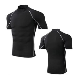 Men Compression Sport T-Shirt Quick Dry Fitness Running Gym Tight Short Sleeve