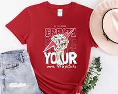 Skeleton Hand Lightning T-Shirt, Be Yourself Motivational Graphic Tee, Future In