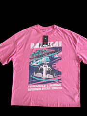 Puma Formula 1 Miami Men’s Sz XL Motorsport Pink Graphic T-Shirt New $45