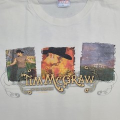 Vintage 2001 Tim-Mcgraw Shirt M/L 21×27 Set-This-Circus-Down