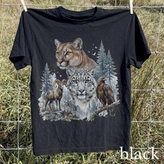 Cougar Mountain Wildlife Graphic Comfort Tee Shirt Nature Animal
