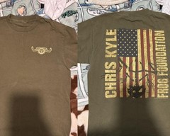 Chris Kyle Frog Foundation Military Support Retro Graphic T-Shirt
