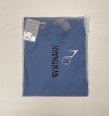 NEW Gymshark Veer Short Sleeve V-Neck T-Shirt Admiral Blue M