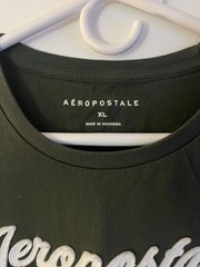 Aéropostale Men’s Green Graphic Print Logo Crew Neck Short Sleeve T-Shirt, XL