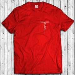 Jesus Cross Embroidery T-Shirt – Embroidered Bible Christian Shirt Gospel Tee