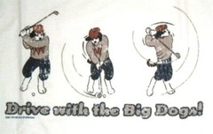 Drive w/ Dog British Open Golf Swing Big Dogs Tee Shirt White 4X 5X 6X Cotton