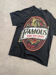 Famous Stars and Straps T Shirt Mens Medium Black Y2K Graphic Streetwear Logo