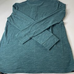 Marc Anthony Luxury Men’s Teal Solid Knit Henley Button Long Sleeve Tee M Luxery