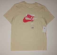 NIKE Men’s Sportswear “Distorted Swoosh Tee” Brige T-Shirt Size XL