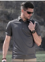Mens Tactical Polo Shirt Short Sleeve Quick Dry Combat Short Sleeve Work Shirt