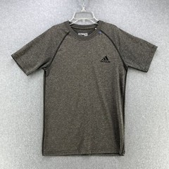Adidas Ultimate Tee T Shirt Mens Small S Short Sleeve Gray Polyester Logo