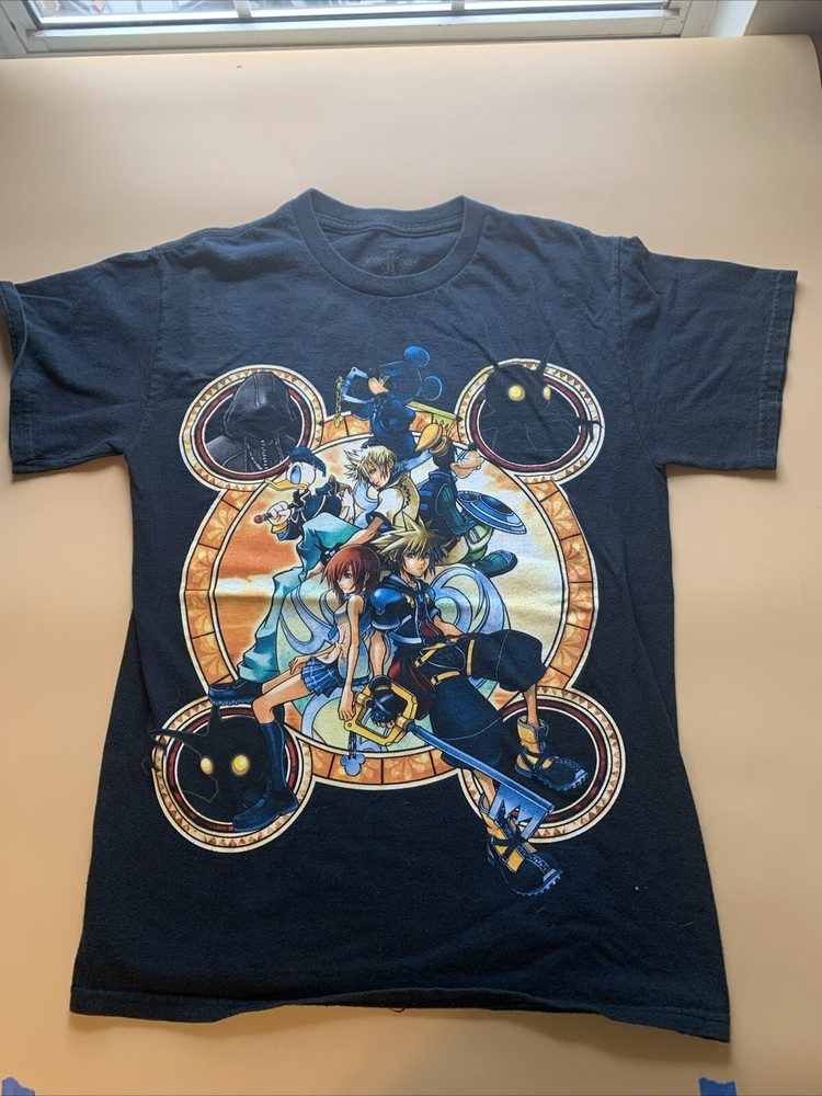 Kingdom Hearts Shirt Mens S Black Disney Disney Square Enix Graphic Tee Gaming