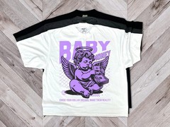 Shaka Wear Baby Money Cherub T-Shirt: Black or White Streetwear