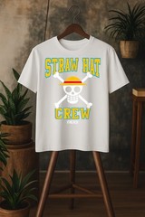 One Piece Anime Straw Hat Crew Athletic Type Jolly Rogers T-Shirt