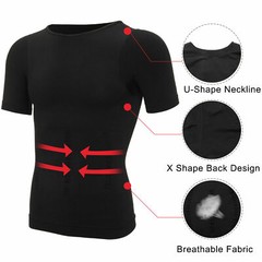 2022 Summer SecondSkin Men Compression T-Shirt Body Shaper Slimming Cooling Vest