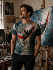 Warrior of Freedom Art T-Shirt by Natalia Savchenko Men’s Women’s Tee Ukraine
