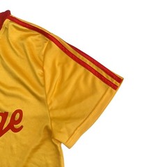 Average Joes Men’s Size M Dodgeball Yellow V-Neck Costume Satin Shirt Jersey