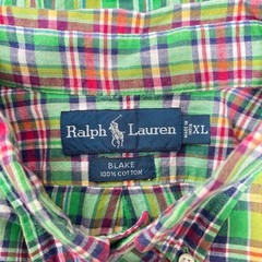 Ralph Lauren Blake Madras Check Short Sleeve Shirt XL Red Pony Made in India Fo
