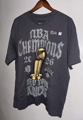 New York Knicks Nike 2026 NBA Champions Locker Room On Court Rhinestone T-Shirt