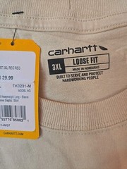 carhartt long sleeve Logo T shirt 3XL Tall W07 K231