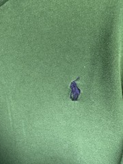 Polo Ralph Lauren Green Blue Pony Men’s Long Sleeve T Shirt Layer Size M 1defect