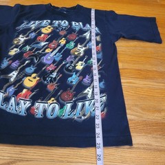 Hudson Creek Live To Play Electric Bass Guitar T-Shirt Rock Country Music Sz Med