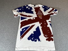 Def Leppard Shirt Mens Small Union Jack Las Vegas Flag Graphic Band Rock Concert