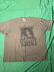 Scarface The World Is Mine T-Shirt Men’s Green Tony Montana Movie Graphic Tee