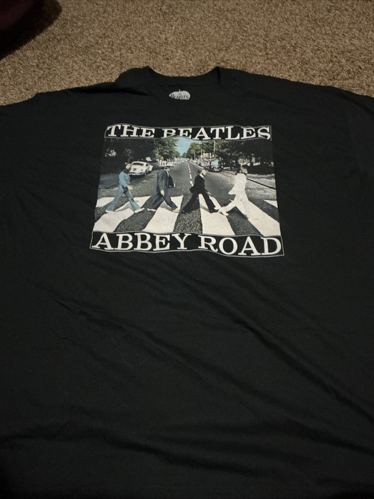 The Beatles Abbey Road Graphic T-shirt Men xl Black Short Sleeve