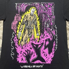 Warren Lotas October Was a Bad Month Graphic T-Shirt Size Medium Jason Vorhees