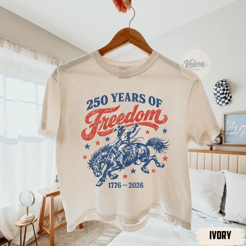 Western Patriot Shirt Cowboy Horse Freedom Since 1776