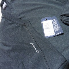 JOHNNIE O Mens L LARGE COURSE T SHIRT PERFORMANCE SHORT SLEEVE HEATHER BLACK