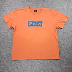Vintage Polo Ralph Lauren Shirt Men Extra Large Orange Short Sleeve Preppy Y2K