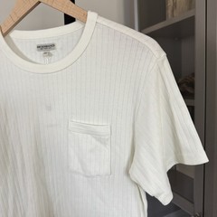 Knickerbocker Ladder Rib Tank Scoop Neck Milk Ivory Cotton T-Shirt XXL 2XL NEW