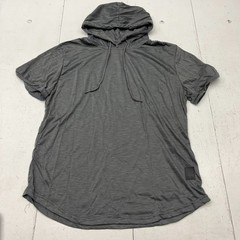 Dark Gray Short Sleeve Hooded Drawstring T-Shirt Men’s Size X-Large NEW