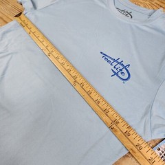 REEL LIFE NEW Mens T-Shirt Size Medium Blue Soft Short Sleeve Graphic Tee