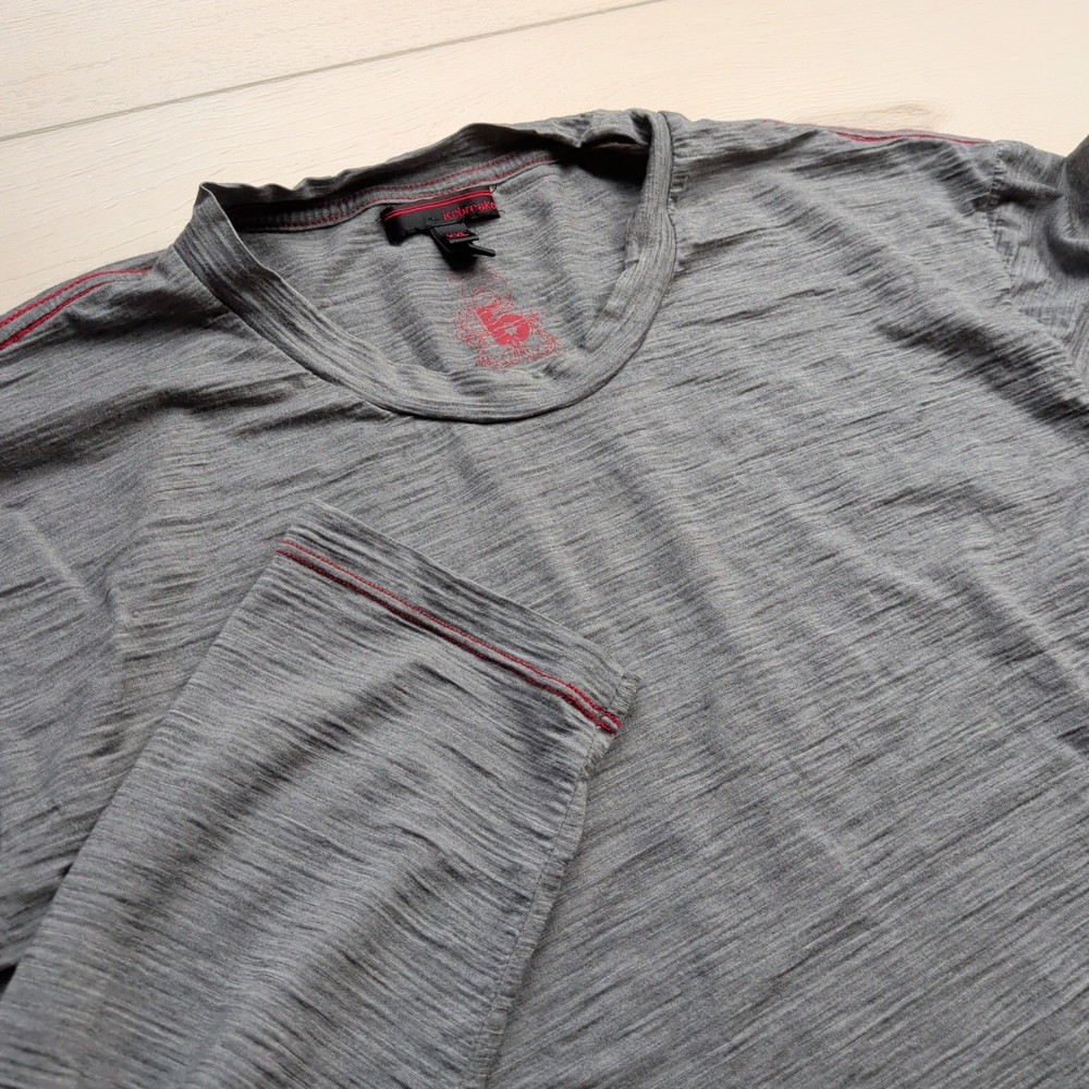 Icebreaker Shirt Mens XXL Gray Merino Wool Long Sleeve Crew Thermal Base Layer
