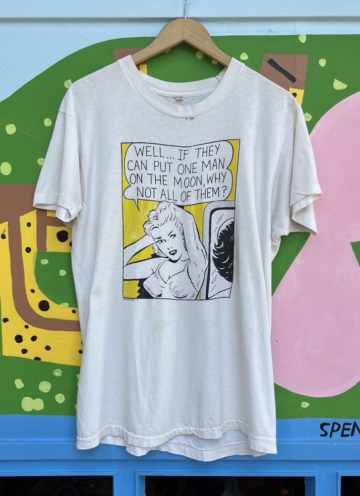 VTG 80s ROY LICHTENSTEIN FLYING FISH LA TEE SINGLE STITCH XL 21×29